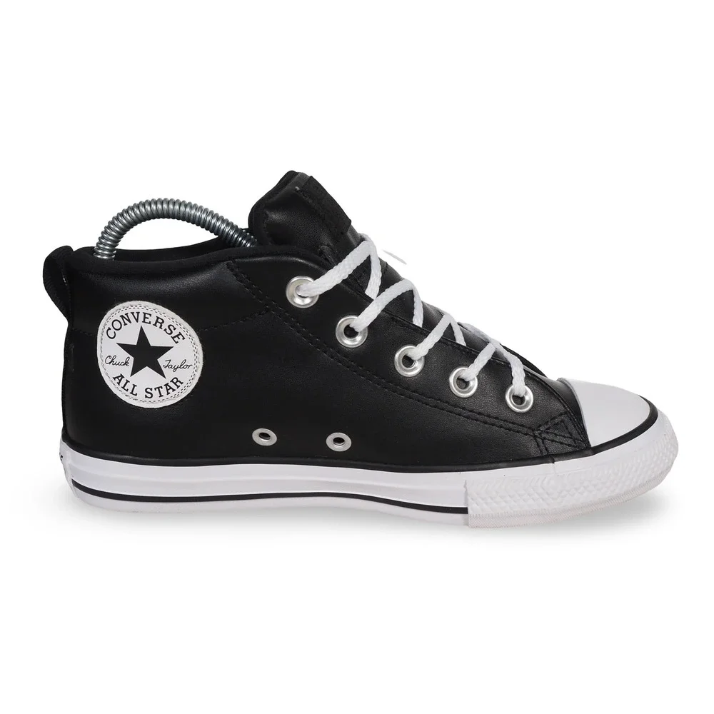 Converse Chuck Taylor All Star Street Youth 2 Black Leather Sneakers 663835C 2